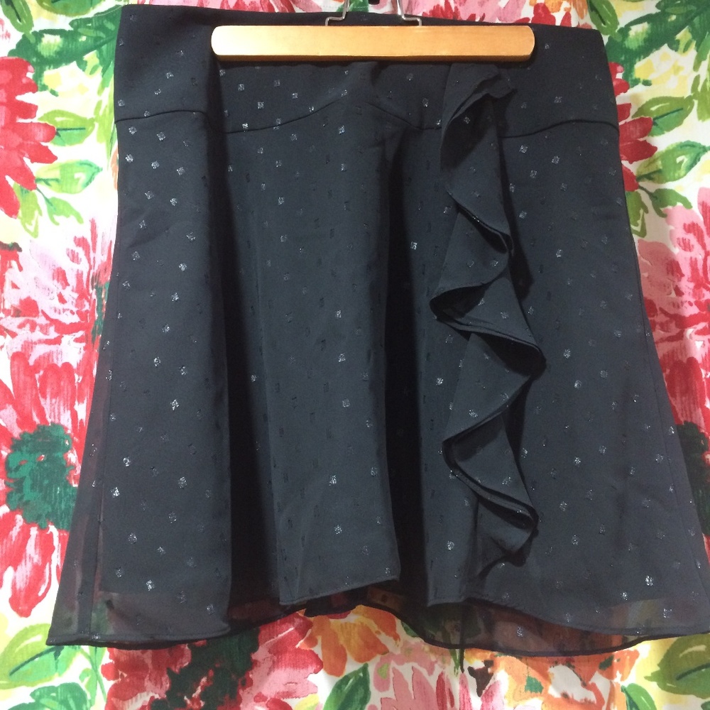 LOFT Shimmer Dot Cascade Skirt 12P